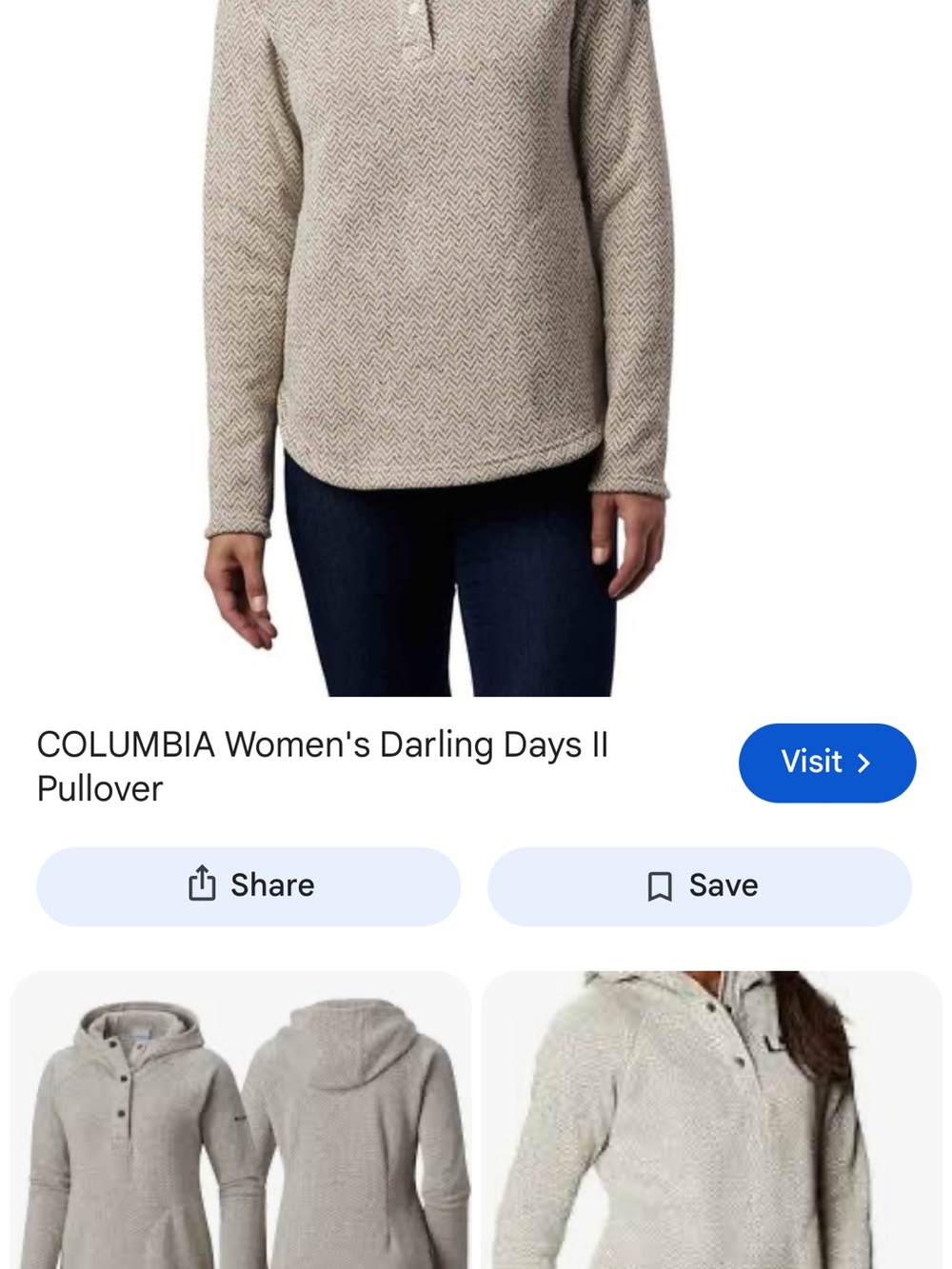 Columbia Women's Darling Days II Pullover - Grey (see photos)